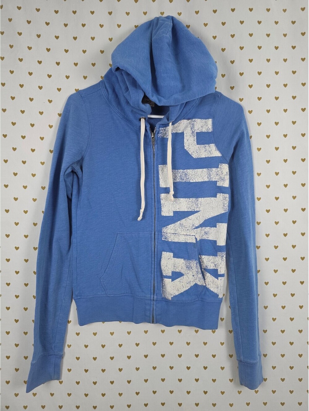 Victorias Secret Pink Full zip y2k Full Zip Hoodie Jacket Blue Small
